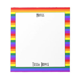 ゲイプライドLGBTQプライドカモノグラムのラー ノートパッド