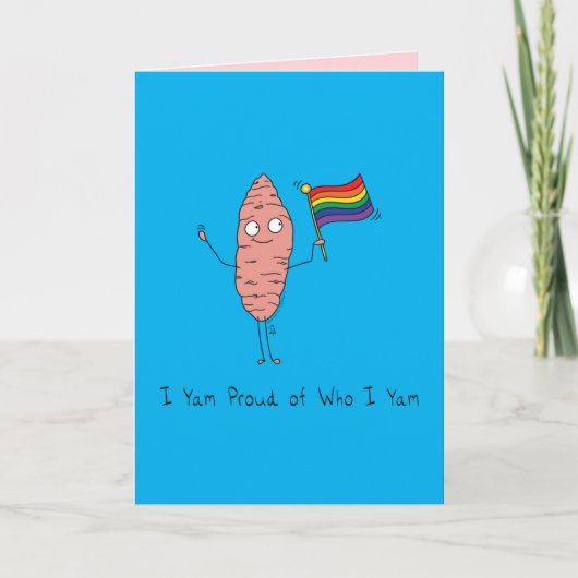 ゲイプライドLGBTQヤム誇りを持ったI カード (正面)