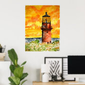 ゲイヘッドライトハウスマルタスヴィンヤードポスター ポスター (ホームオフィス)