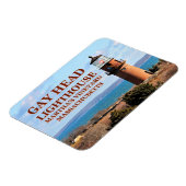 ゲイヘッドライトハウスマーサズヴィネヤードMA マグネット (左側)