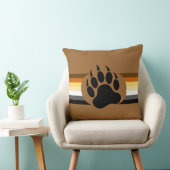 ゲイベアプライドカラーストライプズアンドベアーポー クッション (椅子)