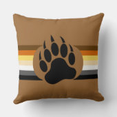 ゲイベアプライドカラーストライプズアンドベアーポー クッション (裏面)