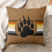 ゲイベアプライドカラーストライプズアンドベアーポー クッション (ブランケット)