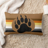 ゲイベアプライドカラーストライプズアンドベアーポー ランバークッション (ブランケット)