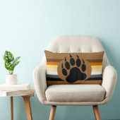 ゲイベアプライドカラーストライプズアンドベアーポー ランバークッション (椅子)