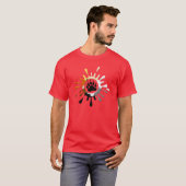 ゲイベアプライドカラーズベアポー Tシャツ (正面フル)