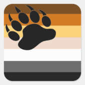 ゲイベアプライドスクエアステッカー スクエアシール (正面)