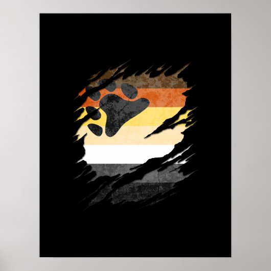 ゲイベアプライドフラグのリッピングされたリビール ポスター (正面)