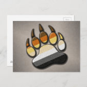 ゲイベアプライドフラグの色の付いたポーシンボル ポストカード (正面/裏面)