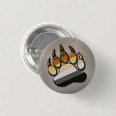 ゲイベアプライドフラグの色の付いたポーシンボル 缶バッジ (正面&裏面)