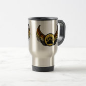 ゲイベアプライドフラッグエンジェルウィングベアポー トラベルマグ (正面右)