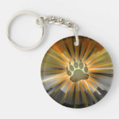 ゲイベアプライドフラッグベアポー キーホルダー (正面)