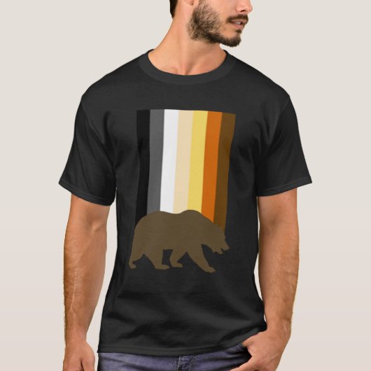 ゲイベアプライドフラッグベア Tシャツ (正面)