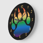 ゲイベアプライドブラック ラージ壁時計 (傾斜)