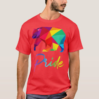ゲイベアプライドベアーズLGBレインボーフラッググリズリーGIF Tシャツ