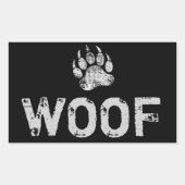 ゲイベアプライド動揺してベアーポーウーフ 長方形シール (正面)