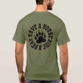 ゲイベアプライド馬に乗って保存するクマ – シャツ (裏面)