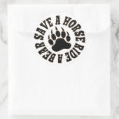 ゲイベアプライド馬に乗って保存するクマ – ステッカー (バッグ)