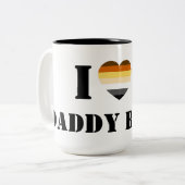 ゲイベアプライドiハートダディーベア ツートーンマグカップ (正面左)