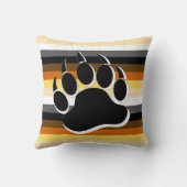 ゲイベアークローブB&W 3Dエフェクトベアープライドカラー クッション (裏面)