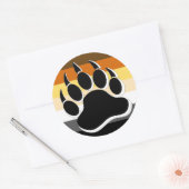 ゲイベアークローブB&W 3Dエフェクトベアープライドカラー ラウンドシール (封筒)