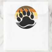 ゲイベアークローブB&W 3Dエフェクトベアープライドカラー ラウンドシール (バッグ)