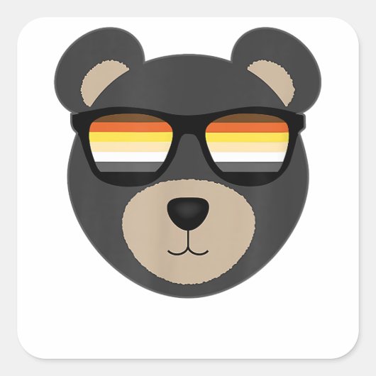 ゲイベアーサングラスロゴ スクエアシール (正面)