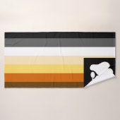 ゲイベアーズプライド国旗とベアーポー バスタオル (バスタオル)