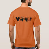 ゲイベアーポー前面WOOF背面 Tシャツ (裏面)