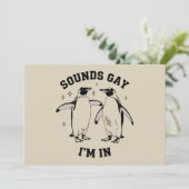 ゲイペンギンサウンドゲイ私はヴィンテージ同性愛者Lgbtqにいる 招待状 (スタンド正面)