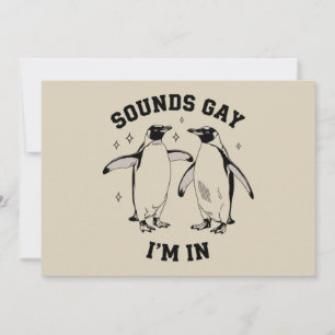 ゲイペンギンサウンドゲイ私はヴィンテージ同性愛者Lgbtqにいる 招待状