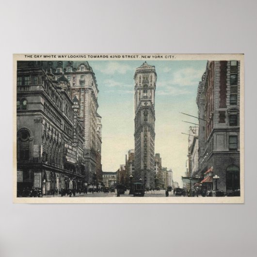ゲイホワイトウェイタイムズスクエアNYC 1920s ポスター (正面)