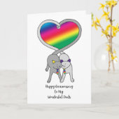 ゲイマイパパ両親レインボーキャッツ カード (黄色い花)