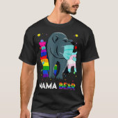 ゲイママベア誇りを持ったママLGBTQ親LGBTマザー Tシャツ (正面)