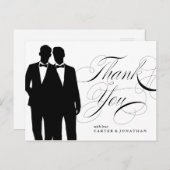 ゲイマリッジサンキューハガキTwo Grooms ポストカード (正面/裏面)