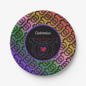 ゲイマリッジレインボー紙プレート ペーパープレート (正面)