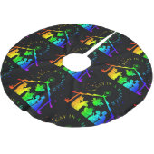 ゲイマンガーlgbtqクリスマスおもしろい ブラッシュドポリエステルツリースカート (アングル)