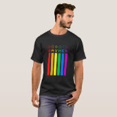 ゲイマーレインボーサイコロフラグLGBTプライドゲイゲーマー Tシャツ (正面フル)