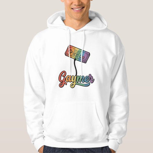 ゲイマー レインボー ゲーマー ベクターTシャツ デザイン 1 パーカ (正面)