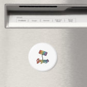 ゲイマー レインボー ゲーマー ベクターTシャツ デザイン 1 マグネット (インサイチュ (食洗機))