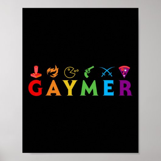 ゲイマー 楽しい LGBT プライド ゲーマー ゲーム好き ポスター (正面)