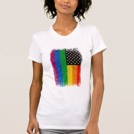ゲイメリカン・プライドフラグ ヴィンテージ Tシャツ