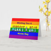 ゲイメリーLGBTレインボーグリーティングカード カード (黄色い花)