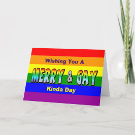 ゲイメリーLGBTレインボーグリーティングカード カード
