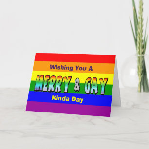 ゲイメリーLGBTレインボーグリーティングカード カード
