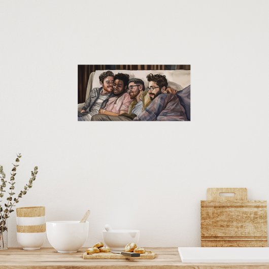 ゲイメンぶら下がったズ・アウト ポスター (キッチン)