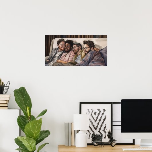 ゲイメンぶら下がったズ・アウト ポスター (ホームオフィス)