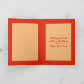 ゲイメンズクリスマスジンジャーブレッドカスタムカップル カード (内部)