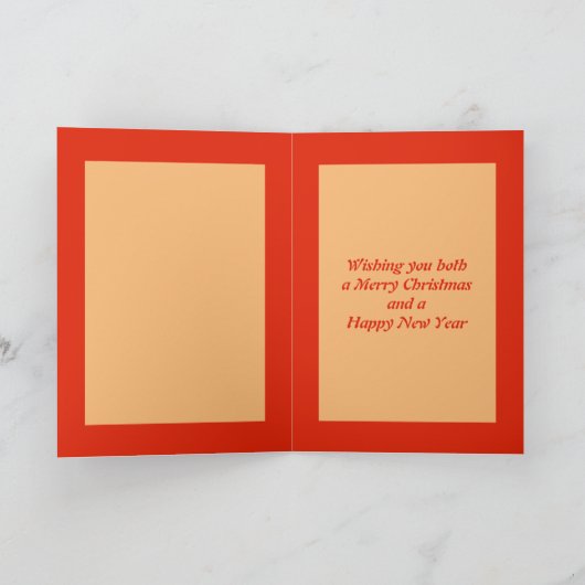 ゲイメンズクリスマスジンジャーブレッドカスタムカップル カード (内部)