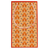 ゲイメンズクリスマスジンジャーブレッドカスタムカップル スモールペーパーバッグ (裏面)